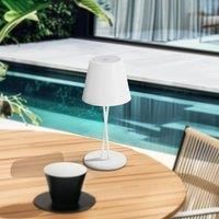 Lindby LED Janea (Touch Dimmer) Dimmable (Splash-Proof (Modern) in White Metal (1 Bulb) Touch Lamp