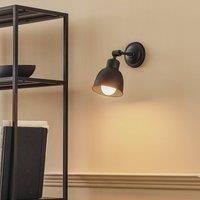 Euluna Emoti wall light, one-bulb, black