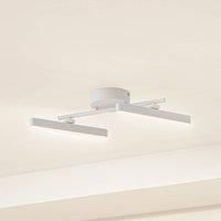 Lindby LED spotlight Eldrin, white, 2-bulb, batten light