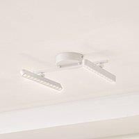 Lindby LED spotlight Eldrin, white, 2-bulb, light points