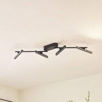 Lindby LED spotlight Eldrin, black, 4-bulb, light points
