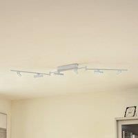 Lindby LED spotlight Eldrin, white, 6-bulb, light points