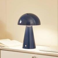 Lindby Nevijo LED Table Lamp (Touch Dimmer) with USB Connection Dimmable (Modern) in Blue Metal (1 Bulb) - Table Lamp Desk Lamp Bedside Lamp Touch Lamp Living Room Light