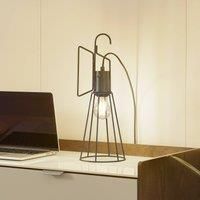 Lindby Tharion Table Lamp (Modern) in Black Metal (1 Bulb, E27) - Table Lamp Desk Lamp Bedside Lamp Living Room Light