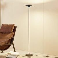 Lindby Norvind LED floor lamp, black, metal, 1-bulb
