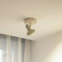 Lindby Huby Spotlight in Cream Metal (1 Bulb, GU10) - Ceiling Light Ceiling Light Lamp Spotlight Living Room Light