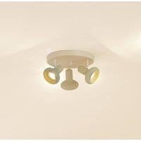 Lindby Huby Spotlight in Cream Metal (3 Bulbs, GU10) - Ceiling Light Ceiling Light Lamp Spotlight Living Room Light