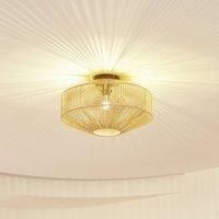 Lindby Sorino Ceiling Light (Country House, Vintage Rustic) Made of Paper (1 Bulb E27) - Ceiling Light Lamp Living Room Light