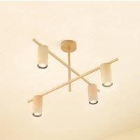 Lindby Marilou Ceiling Light (Modern) in Cream Metal (4 Bulbs, GU10) - Ceiling Light Lamp Living Room Light