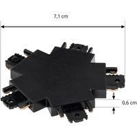 Lindby connector Lumaro, 5-way, black, plastic
