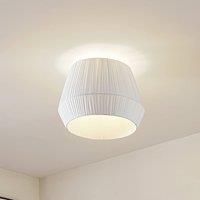 Lindby Vitore ceiling light, 50 cm, textile, white