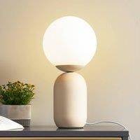 Lindby Lennes Modern Table Lamp in White Glass (1 Bulb, E27), Table Lamp, Desk Lamp, Bedside Lamp, Living Room Lamp