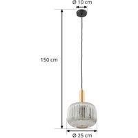 Lindby Doroteo Pendant Light (Retro, Vintage Antique) in Aluminium Glass (1 Bulb E27) - Ceiling Light Dining Table Lamp Pendant Lamp Living Room Light