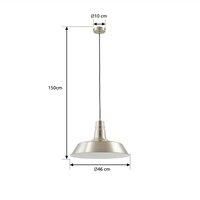 Lindby Laylan Pendant Light (Modern) in Aluminium Metal (1 Bulb, E27) - Ceiling Light Dining Table Lamp Pendant Lamp Living Room Light