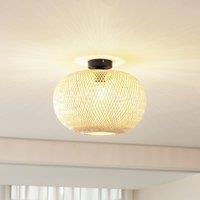 Lindby Kessia Ceiling Light (Country House, Vintage Rustic) (1 Bulb E27) - Wooden Ceiling Light Lamp Living Room Light