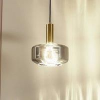 Lindby Hildur Pendant Light (Modern) in Aluminium Glass (1 Bulb, E27) – Pendant Lamp Dining Table Lamp Living Room Light