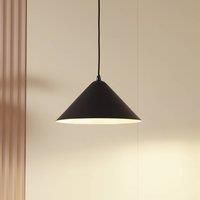 Lindby Clarine pendant light, black/white, 32 cm, metal
