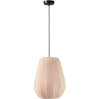Lindby Helin Pendant Light (Modern) in Cream Fabric (1 Bulb, E27) - Pendant Light Dining Table Lamp Living Room Light
