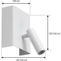 Lindby LED Wall Light Agit (incl. Touch dimmer) dimmable (Modern) in White Made of Metal for e.g. Living Room & Dining (2 Light Sources,) from Wall Lighting, lamp