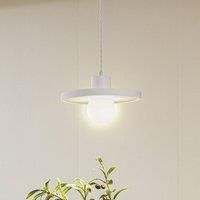 Lindby pendant light Nielson, 28 cm, white, plaster