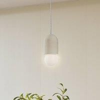 Lindby Nielson pendant light, 11 cm, beige, plaster