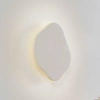 Lindby LED wall light Nielson, beige, plaster, 30 cm high