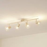 Lindby Piena Modern Cream Metal Pendant Light 4 Bulbs E14 Cream