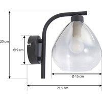 Lindby Wall Light, Wall Lamp Indoor Pendura (Modern) in Aluminium Glass (1 Bulb E14) - Wall Spotlight Wall Lighting Bedroom / Living Room Light