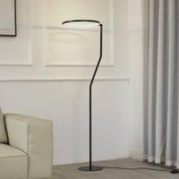 Lindby Rayon (modern) LED floor lamp in black of other metals, among other things, for living/dining room, includes light source - floor lamp