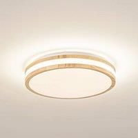 Lindby Emiva LED Ceiling Light (Modern) Made of Wood (1 Bulb) – Lamp Ceiling Light Living Room Light