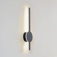 Lindby LED wall light Borian, black, aluminium, 40 cm