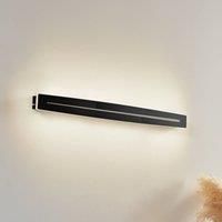 Lindby LED ceiling light Benario, black, aluminium, 80 cm