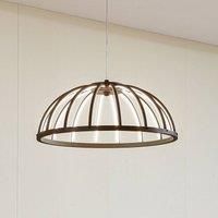 Lucande LED pendant light Attea, black, 40 cm, aluminium