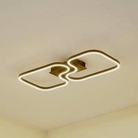Lucande Amiya LED Ceiling Light (Modern) Aluminium Black (1 Bulb) - Ceiling Light Ceiling Light Living Room Lamp