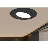Prios LED recessed light Shima, black, 9 W, 3000K, dimmable