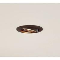 Prios recessed ceiling light Fibur, bronze, aluminium, 8.2 cm