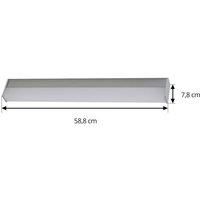 Lindby LED bathroom mirror light Philippa, angular, 58cm, aluminium
