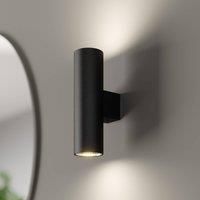 Euluna Marion wall lamp, 2-bulb, black