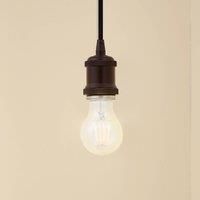 Lindby Hattie pendant light, black, 5 cm, metal, E27