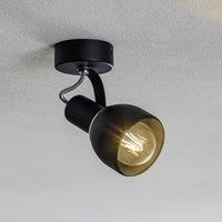 Euluna Fiord ceiling spotlight, one-bulb, black