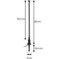 Lindby Neano LED Outdoor Light (Modern) in Black Aluminium (1 Bulb) - Path Light Bollard Light Path Lamp Base Light
