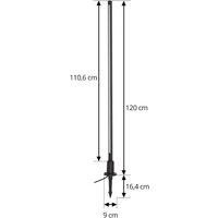 Lindby Neano LED Outdoor Light (Modern) in Black Aluminium (1 Bulb) - Path Light Bollard Light Path Lamp Base Light