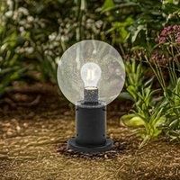 Lindby Dangan Outdoor Light (Splash-Proof (Modern) in Transparent Glass (1 Bulb, E27) - Path Light Bollard Light Path Lamp Base Light