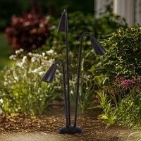 Lindby Sorvete path light, black, metal, 3-bulb, 83cm