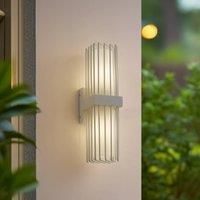 Lucande Chandan outdoor wall light, 42 cm, white, metal, IP54