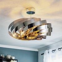 Euluna Vento ceiling light, chrome nickel-coloured, 60 cm, metal
