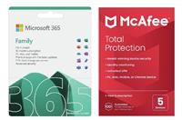 Microsoft 365 Family 6 People and McAfee Unlimited Devices
