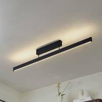 Lucande Mylosh smart LED ceiling light, black, CCT, Tuya