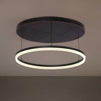 Lucande Orven LED Ceiling Light Dimmable (Modern) in Black Metal (1 Bulb) - Ceiling Light Living Room Light