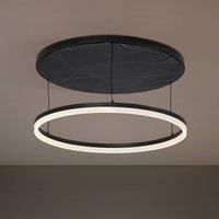 Lucande Orven LED Ceiling Light Dimmable (Modern) in Black Metal (1 Bulb) - Ceiling Light Living Room Light